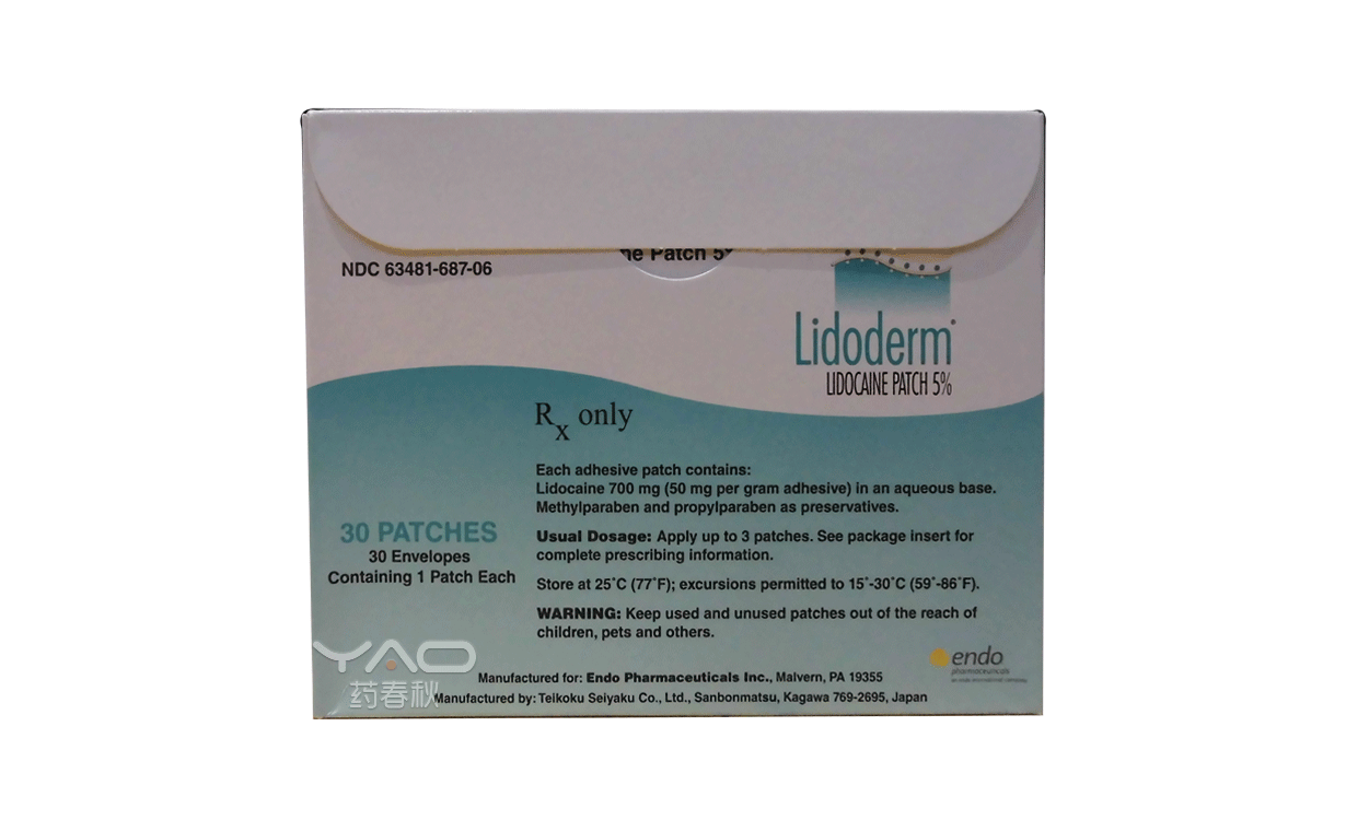LIDODERM(63481-687-06)