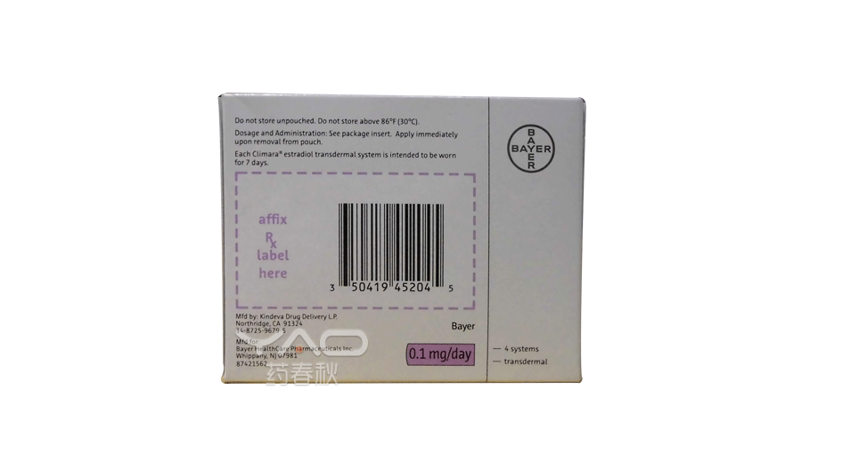 Climara（NDC：50419-452-04）