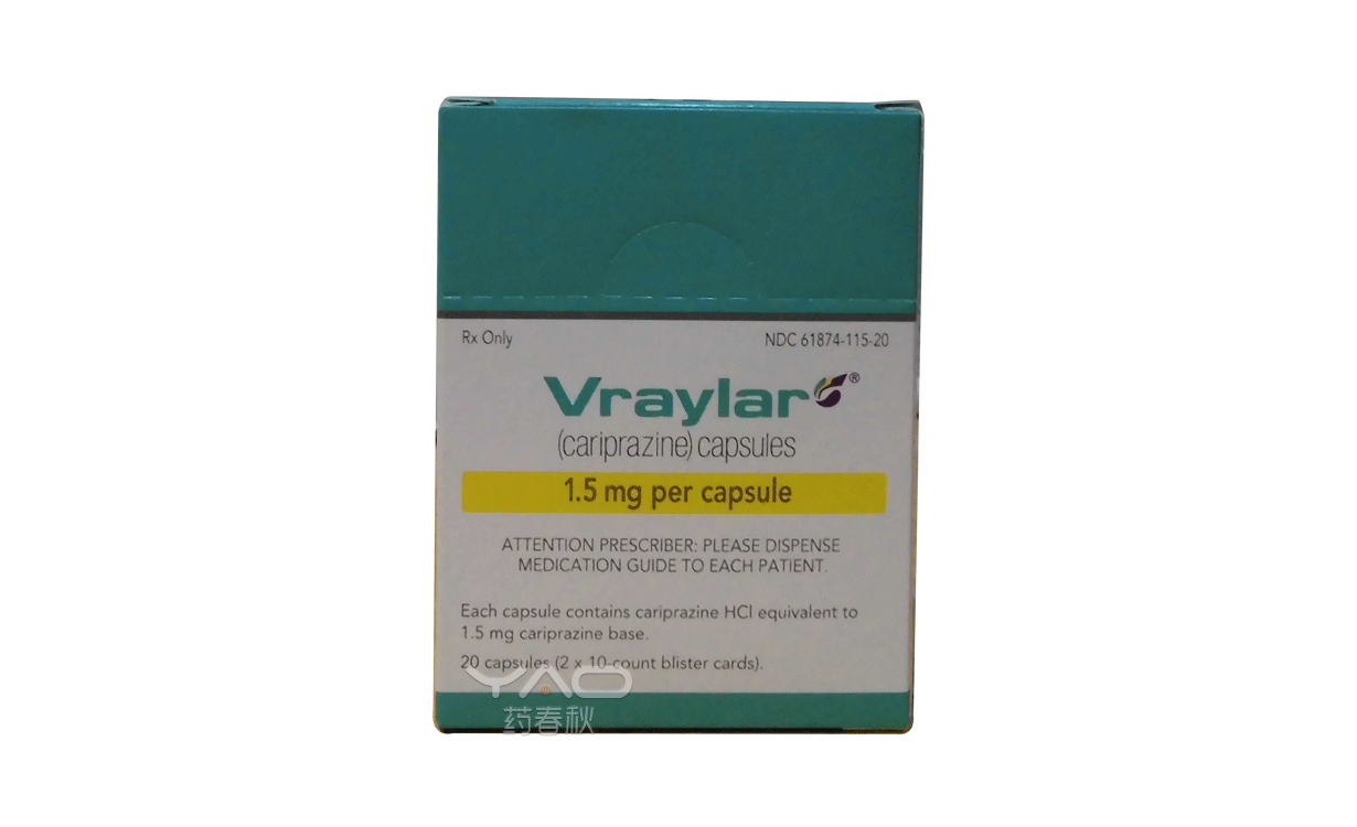 VRAYLAR（NDC 61874-115-20）