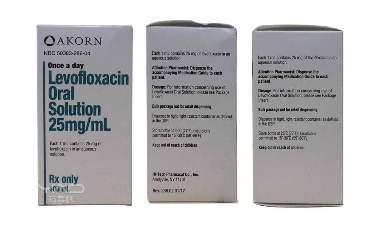 Levofloxacin（NDC: 50383-0286-04）