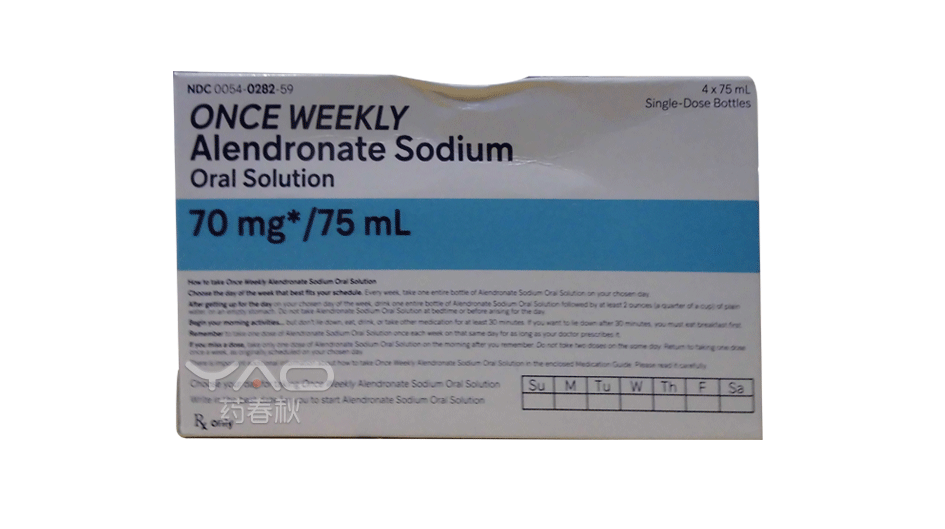 Alendronate Sodium（NDC：0054-0282-59	）