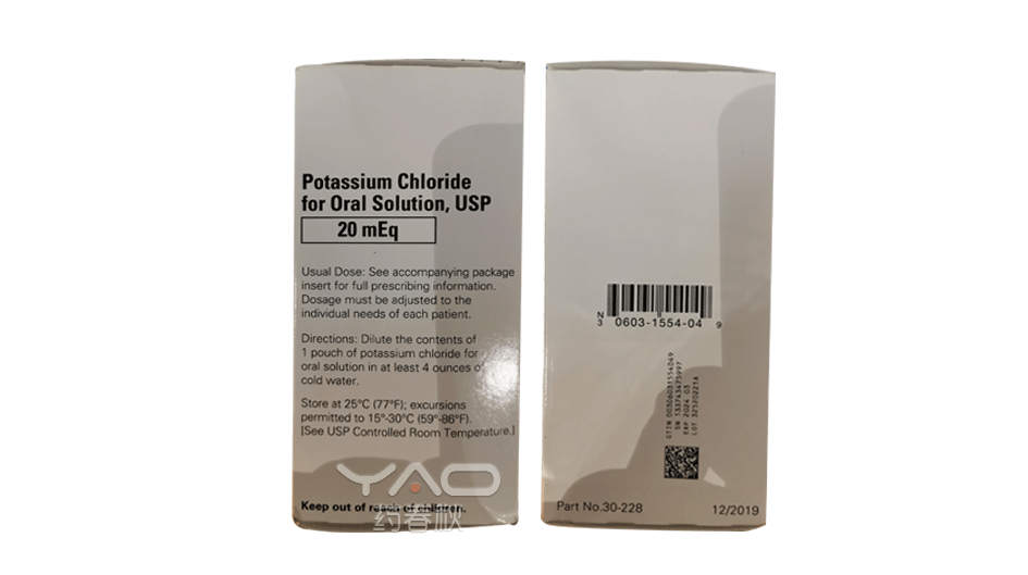 Potassium Chloride（NDC：0603-1554-04）